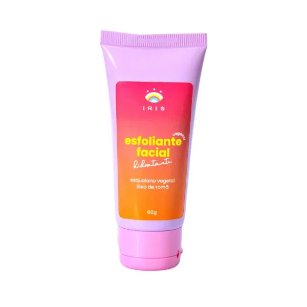 Esfoliante facial biodegradável com esqualano vegetal
